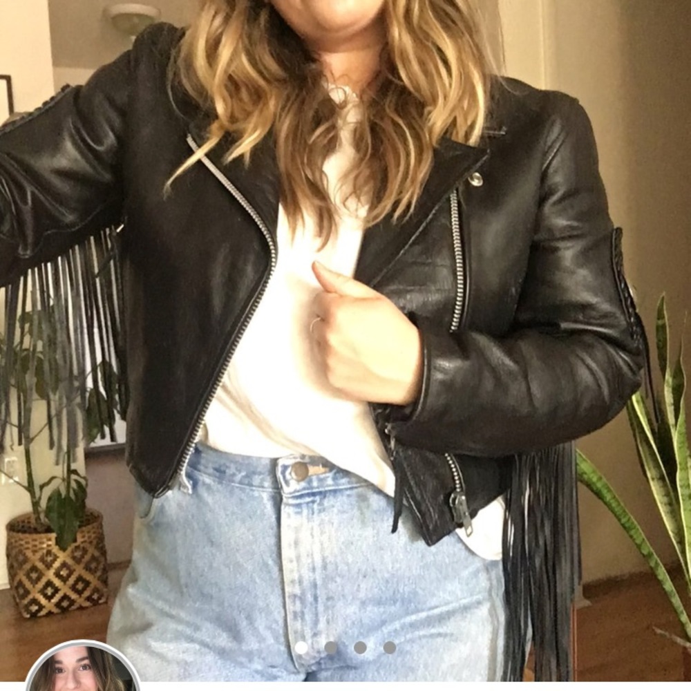 Vintage Leather Fringe Jacket